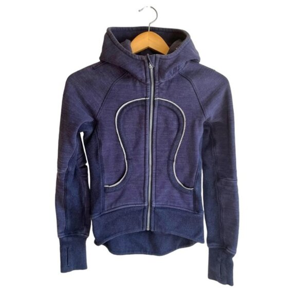 Lululemon Cycling / Biking Scuba Hoodie Size 2 Blue Special Edition - Picture 2 of 15